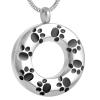 SHEIL Paw Print Urn for Ashes Pet Dog/Cat Memorial Cremation Keepsake Urns Pendant Urn Necklace Hold Ashes view 1