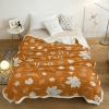 Edwiinsa Fall Maples Thanksgiving Ultra Soft Reversible Throw Blankets 50" x 60" Orange Maple Leaves Lamb Cashmere Gift Blankets for Bed, Couch It's Fall Y'all Bed Blanket Throws view 3