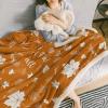 Edwiinsa Fall Maples Thanksgiving Ultra Soft Reversible Throw Blankets 50" x 60" Orange Maple Leaves Lamb Cashmere Gift Blankets for Bed, Couch It's Fall Y'all Bed Blanket Throws view 4