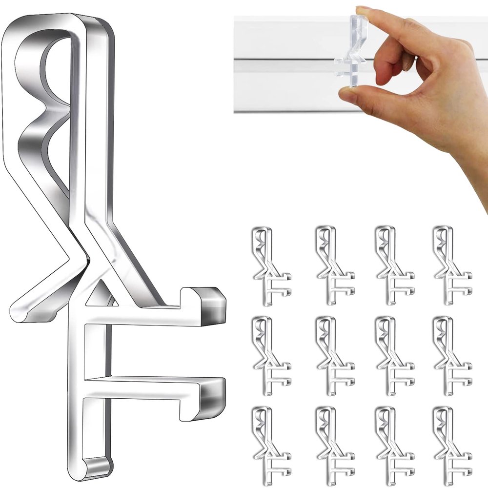 1-7/8inch Hidden Channel Valance Clips for The Valance with a Groove in The Back (36pcs)