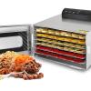 LJZLJZ Household Food Dehydrator, 6-Layer Fruit Dryer, 30-90 Adjustable, 0-24 Hours Timing, Making Tea Leaf, Dried Fruit and Meat, with Visual Window view 1