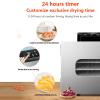 LJZLJZ Household Food Dehydrator, 6-Layer Fruit Dryer, 30-90 Adjustable, 0-24 Hours Timing, Making Tea Leaf, Dried Fruit and Meat, with Visual Window view 3