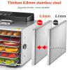LJZLJZ Household Food Dehydrator, 6-Layer Fruit Dryer, 30-90 Adjustable, 0-24 Hours Timing, Making Tea Leaf, Dried Fruit and Meat, with Visual Window view 4