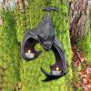 Aldago Bat Wall Tealight Holder, Bat Sconce Candle Holder - Gothic Halloween Decor for Home Office view 2