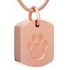 SHEIL Paw On Dog Tag Stainless Steel Memorial Jewelry for Dog Cat Urn Necklace Cremation Pendant Pet Cremation Jewelry view 1