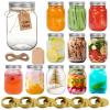 16 oz Wide Mouth Mason Jars 12 Pack, Glass Canning Jars with Airtight Lids, Durable & Leakproof Jars for Pickling, Jam, Jelly, Salad - Reusable Storage Containers for DIY Spice Jars, Overnight Oats view 1