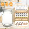 16 oz Wide Mouth Mason Jars 12 Pack, Glass Canning Jars with Airtight Lids, Durable & Leakproof Jars for Pickling, Jam, Jelly, Salad - Reusable Storage Containers for DIY Spice Jars, Overnight Oats view 3