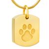 SHEIL Paw On Dog Tag Stainless Steel Memorial Jewelry for Dog Cat Urn Necklace Cremation Pendant Pet Cremation Jewelry view 1