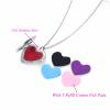SHEIL Gift Aromatherapy Jewelry Multi-Design Allergy Free Essential Oil Diffuser Heart Locket Necklace 5 Free Pads view 2