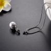 SHEIL Gem Necklace Pearls 316L Stainless Steel Ash Keepsake Pendant Necklace Urns - Cremation Jewellery Urn Pendant view 3