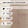 105L Extra Large Laundry Hamper Basket by Fiona's magic, Woven Tall Clothes Hamper for Storage Blanket, Toys and Dirty Cothes in Bedroom and Living Room Organizer, Brown & White view 3