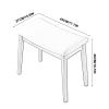 Solid Wood Makeup Stool Shoe Changing Stool Desk Stool Wooden Piano Stool Guzheng Stool Oak Material Simple Assembly (Color : Light Grey, Size : 45x27x46cm) view 3