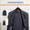 XIANGBINXUAN 5 Pack Shirt Hangers Suit Hanger, with 360 Degree Rotatable Hook and Non Slip Pant Bar Extra-Wide Shoulder Refined Durable for Suits Coats Dress Shirts Belts (Wood 44cm/17.3in) view 3