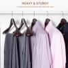 XIANGBINXUAN 5 Pack Shirt Hangers Suit Hanger, with 360 Degree Rotatable Hook and Non Slip Pant Bar Extra-Wide Shoulder Refined Durable for Suits Coats Dress Shirts Belts (Wood 44cm/17.3in) view 4