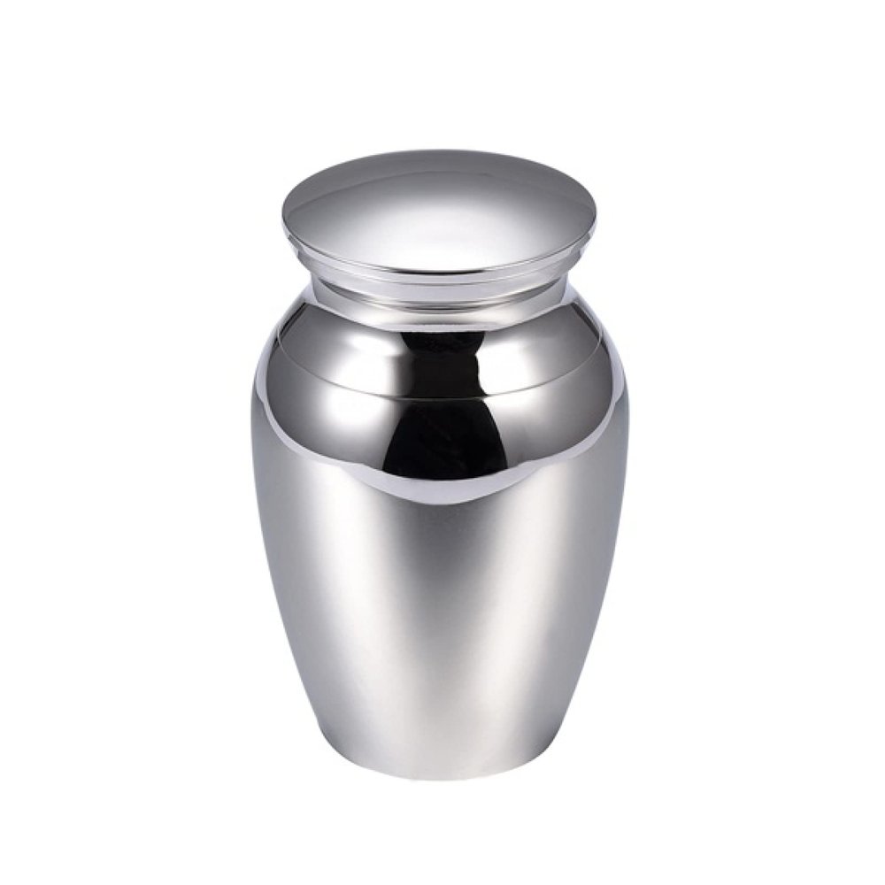 SHEIL 7.3cm*4.5cm Engravable Funeral Urns Stainless Steel Cremation Urns for Human/Pet/Animal Bone Ash Lockets