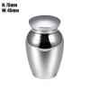SHEIL 7.3cm*4.5cm Engravable Funeral Urns Stainless Steel Cremation Urns for Human/Pet/Animal Bone Ash Lockets view 2