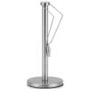 Stainless Steel Paper Towel Holder Toilet Paper Holder Stand Stainless Steel Standing Paper Toilet Holder Towel Preservative Film Stand with Base Living Bedroom Tissue Roll Rack, Silver view 2