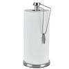 Stainless Steel Paper Towel Holder Toilet Paper Holder Stand Stainless Steel Standing Paper Toilet Holder Towel Preservative Film Stand with Base Living Bedroom Tissue Roll Rack, Silver view 3