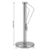 Stainless Steel Paper Towel Holder Toilet Paper Holder Stand Stainless Steel Standing Paper Toilet Holder Towel Preservative Film Stand with Base Living Bedroom Tissue Roll Rack, Silver view 4