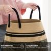 105L Extra Large Laundry Hamper Basket by Fiona's magic, Woven Tall Clothes Hamper for Storage Blanket, Toys and Dirty Cothes in Bedroom and Living Room Organizer, Brown & Black view 3