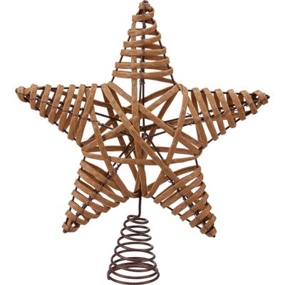 Primitives by Kathy Natural Star Decorative Boho Style Tree Topper