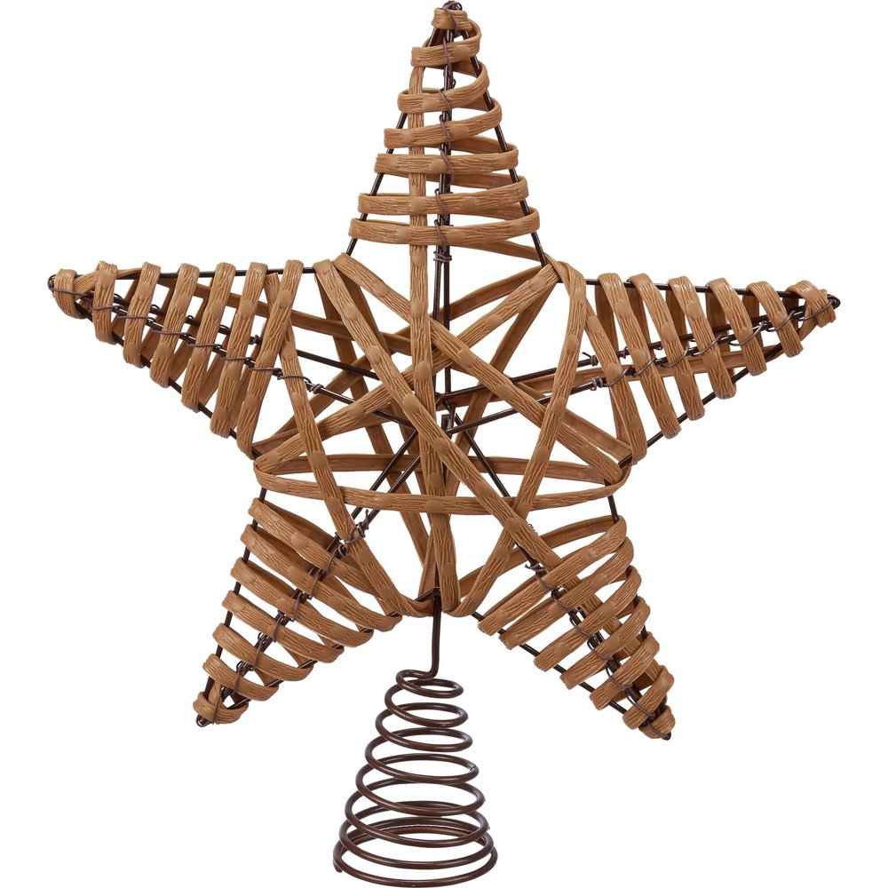 Primitives by Kathy Natural Star Decorative Boho Style Tree Topper