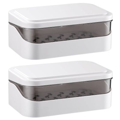 2pcs Soap Dish Bathroom Soap Holder Container Storage Holder Bathroom Supply Storage Rack Organizer