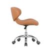 MAYAKOBA HugoII Short Stool (Cappuccino Diamond Sewing), Rolling Seat with Adjustable Height 13"-15", Perfect for Kids Playing Room, Home Gardening, Kitchen and Garage view 4