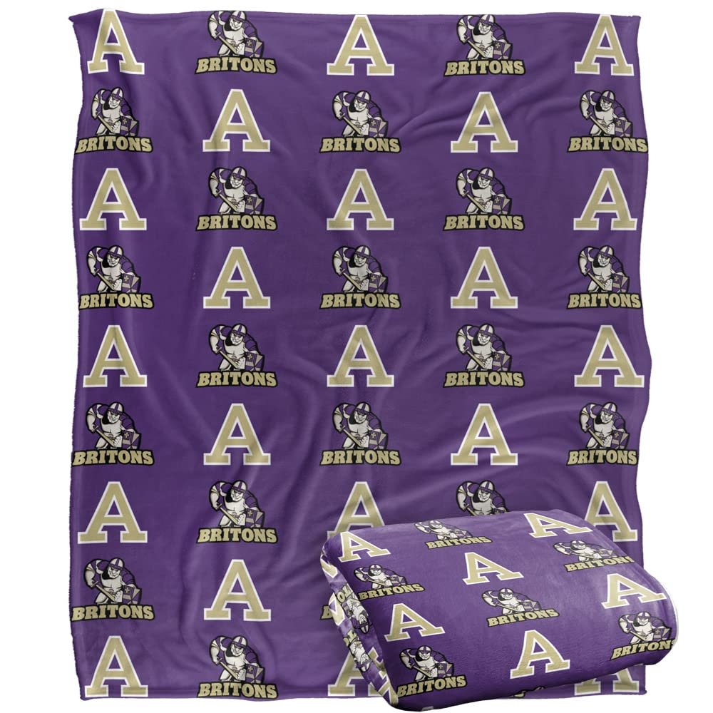 Albion College Blanket, 50"x60" Logo Pattern, Silky Touch Super Soft Throw Blanket