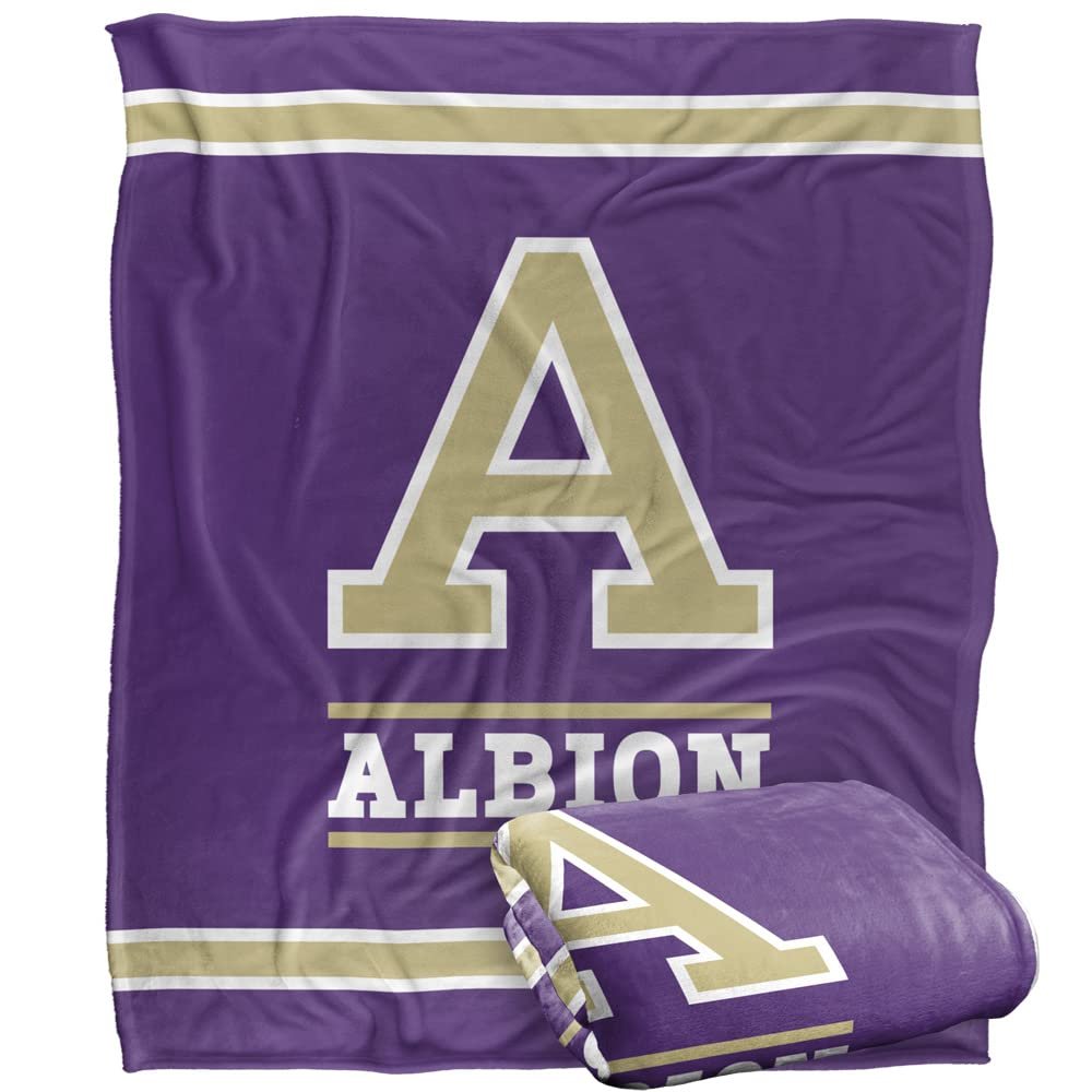 Albion College Blanket, 50"x60" Primary Logo, Silky Touch Super Soft Throw Blanket