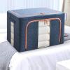 2 Pieces 100L Stackable Storage Box, Oxford Cloth Steel Frame Storage Box, Thickened Foldable Dustproof Transparent Steel Frame Storage And Finishing, Suitable For Quilts, Clothes, Sweater Storage Bag view 3