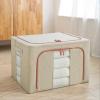 2 Pieces 100L Stackable Storage Box, Oxford Cloth Steel Frame Storage Box, Thickened Foldable Dustproof Transparent Steel Frame Storage And Finishing, Suitable For Quilts, Clothes, Sweater Storage Bag view 4