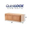 Quicklock RTA (Ready-to-Assemble) | 36'' Tall Wall Kitchen Cabinets - Shaker Style | 100% Hardwood | Made in America | Storage Cabinet (Rustic Hickory, 12'' D x 36'' W x 18'' H) (MUW363612RTA) view 2