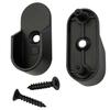 Oval Closet Rod End Supports w/Rear Facing 5mm Pins | 15mm x 30mm | 2 Pair | Matte Black view 1