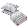 All American Collection 3 PC Floral Printed Brown and Turquoise Reversible Bedspread Quilt Set Coverlet and Pillow Sham Set ( Brown & Turquoise, King / California King Size) view 2