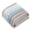 All American Collection 3 PC Floral Printed Brown and Turquoise Reversible Bedspread Quilt Set Coverlet and Pillow Sham Set ( Brown & Turquoise, King / California King Size) view 4