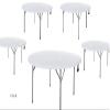 5 Pack 150 Cm / 60 Inch Round Bi-Folding Table Portable Table Round Banquet Tables Round Fold Out Table Portable Bar Table For Party Round Table Round Fold Out Table Round Bi-Folding Table For 6 view 1