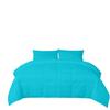 Turquoise Blue Duvet Insert Full (90'' x 90'') Quilted Comforter 5 Piece Box Stitched Down Alternative Full Comforter Set 100% Egyptian Cotton view 1