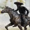 EUROPEAN BRONZE Rush Remington Cowboy On Horse Bronze Sculpture Art Deco Hot Cast Figure Hotcast Artwork Gift Art view 4