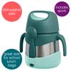 b.box Insulated Food Jar with Spork for Toddlers | Easy Open Container | Stainless Steel, 5hrs+ of Perfect Temperatures | Dishwasher Safe, BPA Free (Emerald Forest, 11oz) view 4