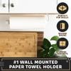 One Handed Tear Wall Mounted & Under Counter Paper Towel Holder Dispenser - Stainless Steel Wall Mount Paper Towel Holder - Easy to Install Horizontally or Vertically - Hardware Included  11 Inches view 3