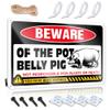 Men Home Decor Beware of Pot Belly Pig Metal Sign Tin Signs Funny Little Man Vsve ( Size : 30X40CM ) view 1