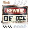 Funny Sarcastic Signs Beware of Ice Metal Sign Veteran Gifts Gun Accessories for Men ( Size : 30X40CM ) view 1