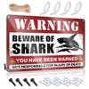 Funny Sarcastic Signs Beware of Shark Metal Sign Veteran Gifts Gun Accessories for Men ( Size : 30X40CM ) view 1