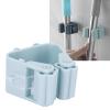 Broom Holder, Wall Mounted Broom Clip Mop Grippers Self Adhesive No Drilling Mop Broom Racks Broom and Dustpan Hanger for Home, Kitchen, Garden, Garage view 2
