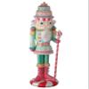 Regency International Resin Pastel Peppermint Nutcracker, 22 Inches, Figurine, Christmas, Tabletop Decor view 1
