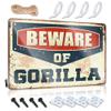 Men Home Decor Beware of Gorilla Metal Sign Tin Signs Funny Little Man Vsve ( Size : 20X30CM ) view 1