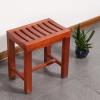 DMCHENGMA Spa Bench Wood Seat Stool Foot Rest Storage Shelf Wood Shower Seat Bench, Waterproof Bathroom Stool for Elderly Bath Chair Adult Non-Slip Wooden Shower Seat Bathroom Foot Rest Shaving Stool view 2