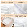 6 Packs Clear Zippered Storage Bags Sweater Moth Bags Plastic Storage for Blankets Clothes Bed Sheet Organizer with Zipper for Closet Linen Sweater Bed Sheet Clothes Pillow(24 x 20 x 10 Inch) view 3