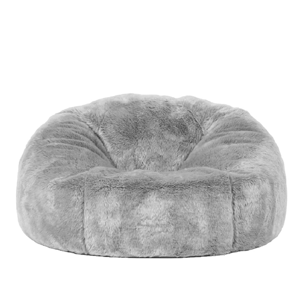 (No Filler) 6FT Giant Bean Bag Chair Cover Soft Faux RH Fur Sofa Bed Washable Bean Bag Couch Cover for Adult and Kids with Liner